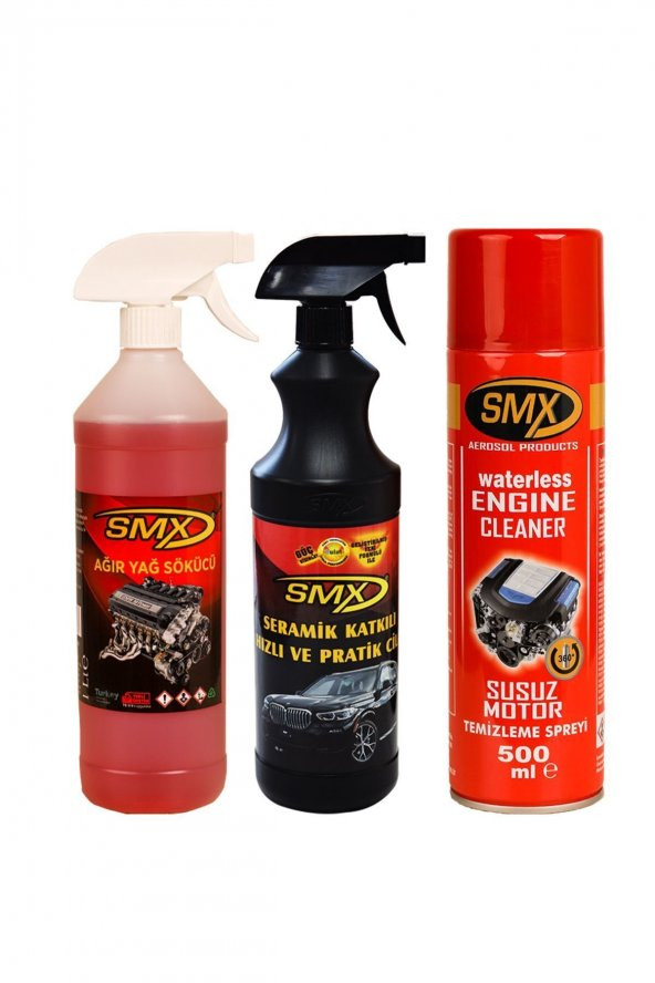 SMX Ağır Yağ Sökücü/ Seramik Katkılı Hızlı Ve Pratik Cila/ Susuz Motor Temizleme Spreyi