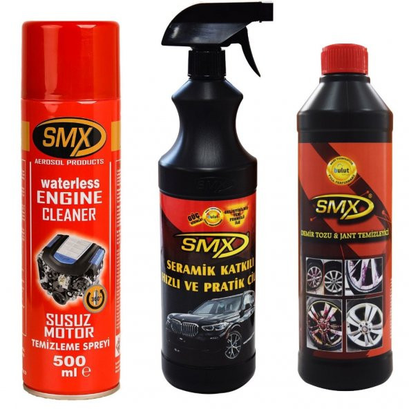 SMX Susuz Motor Temizleme - Seramik Katkılı Hızlı Cila - Demir Tozu Jant Temizleyici