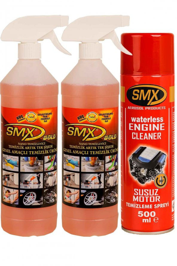 SMX Nano Genel Amaçlı Temizleyici 2 Adet-Susuz Motor Temizleme Sprey
