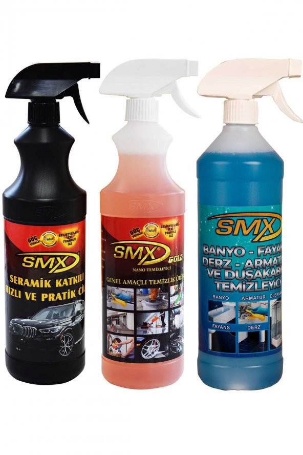 SMX Seramik Katkılı Cila-Genel Amaçlı Temizleyici-Banyo Fayans Derz Temizleyici