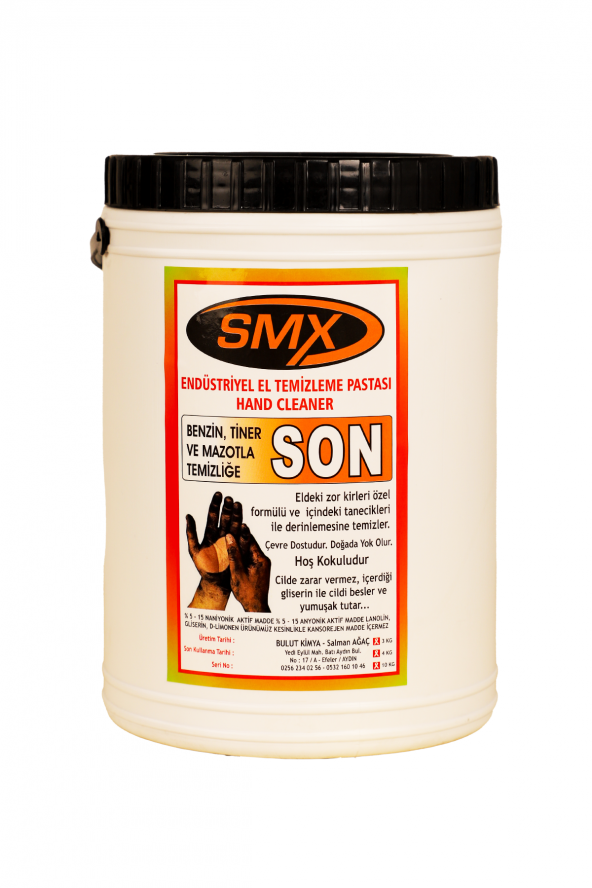 SMX Bitkisel El Temizleme Kremi - Endüstriyel El Temizliği (4 KG)