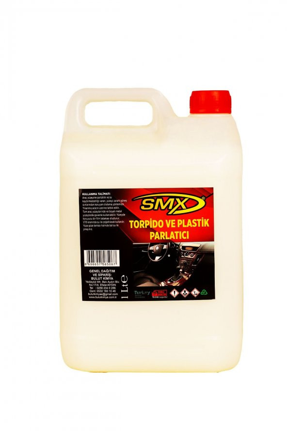 SMX Torpido ve Plastik Aksam Parlatıcı 5 Litre - Mikrofiber Bez Hediye