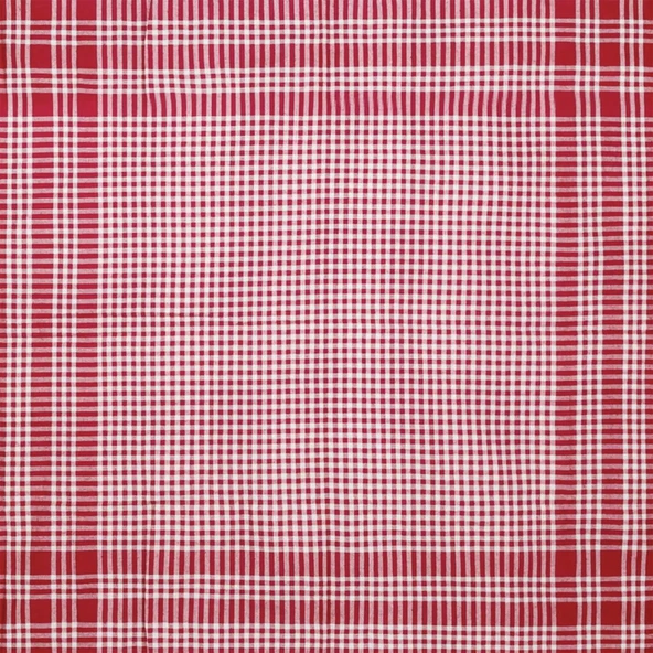 Soft Ekoseli Piknik Örtüsü - Kırmızı - 165x165 cm - Resim 2