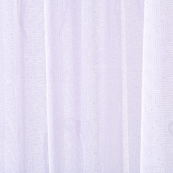 Soft Shaggy Tül Perde - Beyaz - 300x270 cm - Resim 2