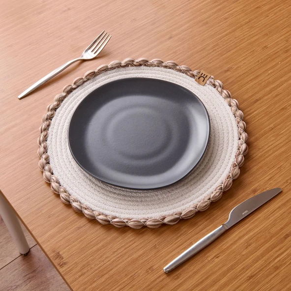 Soft Laetus Amerikan Servis - Ekru - 33x33 cm ürün görseli