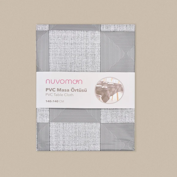 Kare Pvc Masa Örtüsü - Antrasit - 140x140 cm ürün görseli 1
