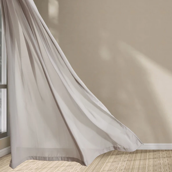 Soft Mila Tül Perde - Gri - 300x270 cm ürün görseli