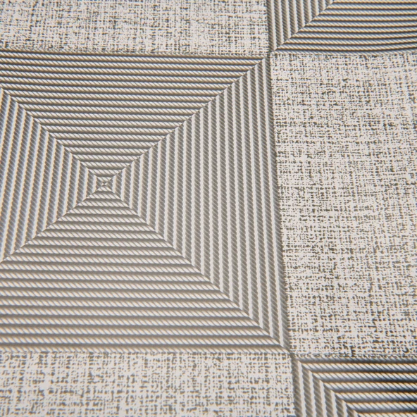 Kare Pvc Masa Örtüsü - Antrasit - 140x140 cm - Resim 2