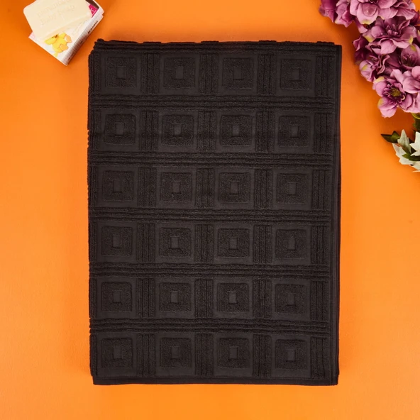 Soft Waffle Banyo Havlusu - Antrasit - 70x140 cm ürün görseli