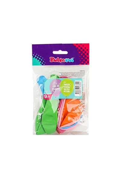 Balonevi Doğum Günü Baskılı Balon 9'lu ürün görseli