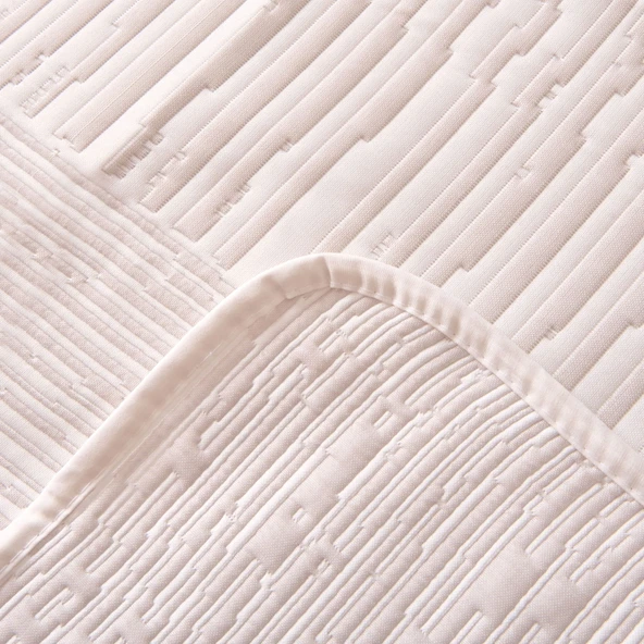Soft Arven Tek Kişilik Yatak Örtüsü - Beyaz - 180x240 cm - Resim 3