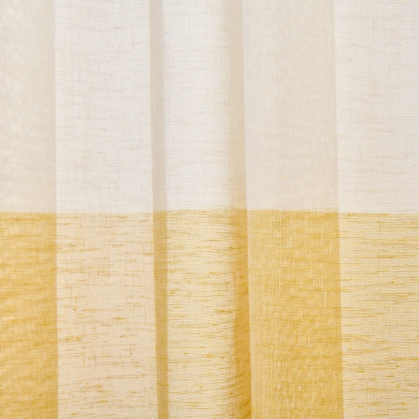 Soft Sarı Yoğunluklu Fon Perde - Renkli / Sarı - 140x270 cm - Resim 2
