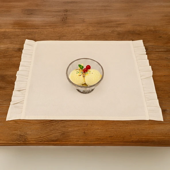 Soft Amari Çift Taraflı Mutfak Halısı - Ekru - 60x90 cm ürün görseli