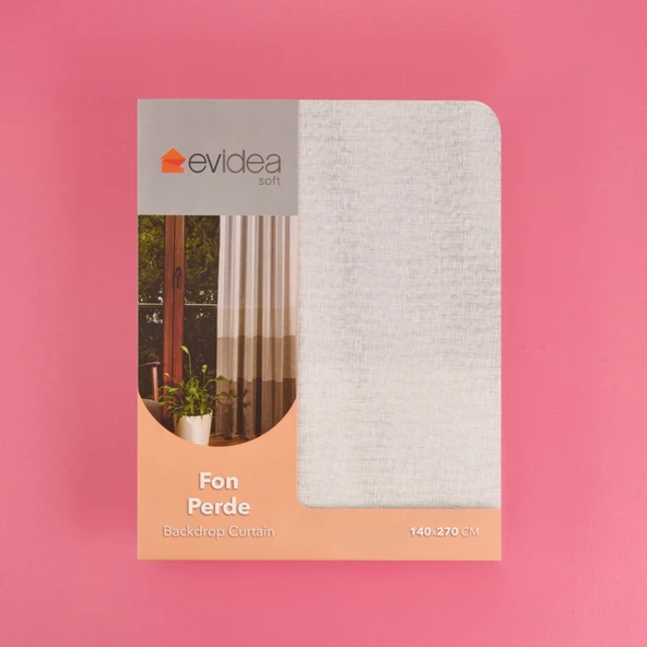 Soft Bej Yoğunluklu Fon Perde - Renkli / Bej - 140x270 cm - Resim 3