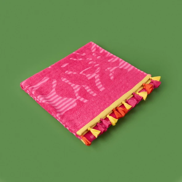 Soft Palme Plaj Havlusu - Pembe - 70x140 cm - 3