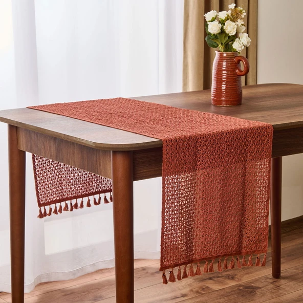 Soft Santa Runner - Kiremit - 35x145 cm ürün görseli