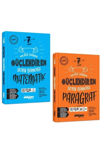 kitabın başkenti ankara yayıncılık Ankara 7. Sınıf Matematik + Paragraf Güçlendiren Soru Seti 2 Kitap 2023 ürün görseli 1