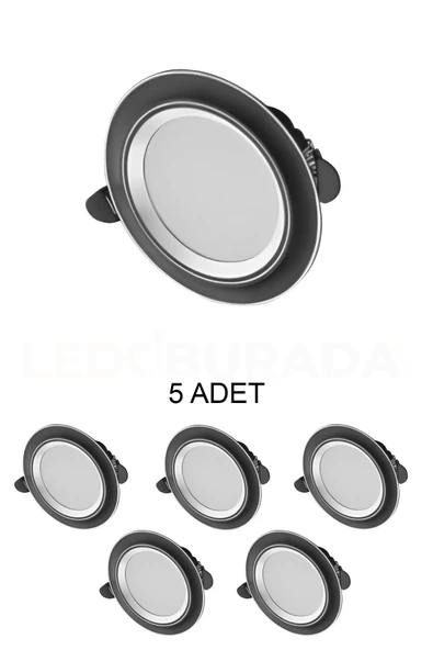 Cata Ct-5258 Zebra Led Armatür 6w 3 Renk 5’li Paket - 1