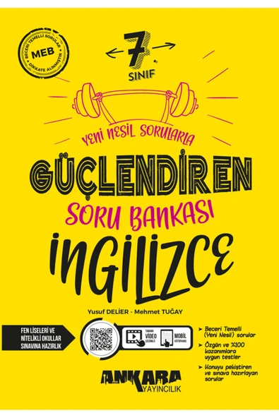 kitabın başkenti ankara yayıncılık 2025-2026 Müfredat Ankara Yayıncılık 7. Sınıf İngilizce Güçlendiren Soru Bankası ürün görseli 1