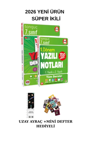 Tonguç Yayınları Tonguç 7. Sınıf 1. Dönem Yazılı NOTU-DENEME-CHECK UP 3 LÜ SET YENİ(UZAY A.+MİNİ D.)2026 - Resim 2