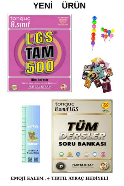 Tonguç Yayınları Tonguç 8. Sınıf TAM 500 VE Fijital Tüm Dersler Soru Bankası( 2 Kitap)(Emoji + Mini D.+Tırtıl A)2025 - Resim 3