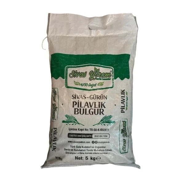 Sivas Yörem Pilavlık Bulgur 5 Kg
