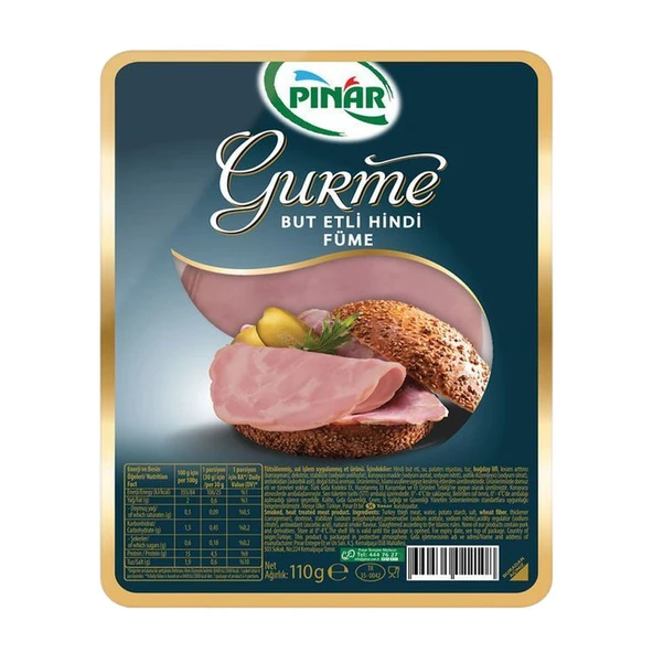 Pınar Gurme But Etli Hindi Füme 110 Gr