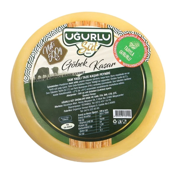 Uğurlu Göbek Kaşar 500 Gr