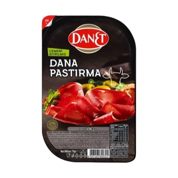 Danet Çemeni Sıyrılmış Pastırma 70 Gr