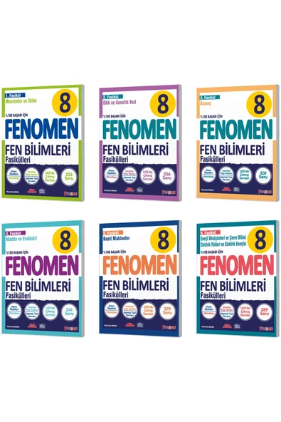 Fenomen Yayıncılık Fenomen 8.sınıf Fen Bilimleri Fasikülleri 6 Fasikül Soru Bankası Full Yeni Kapak ürün görseli 1