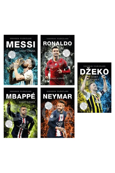 Parodi Yayınları Sahanın Yıldızları Dzeko Messi Ronaldo Mbappe Neymar 5 Kitap ürün görseli 1