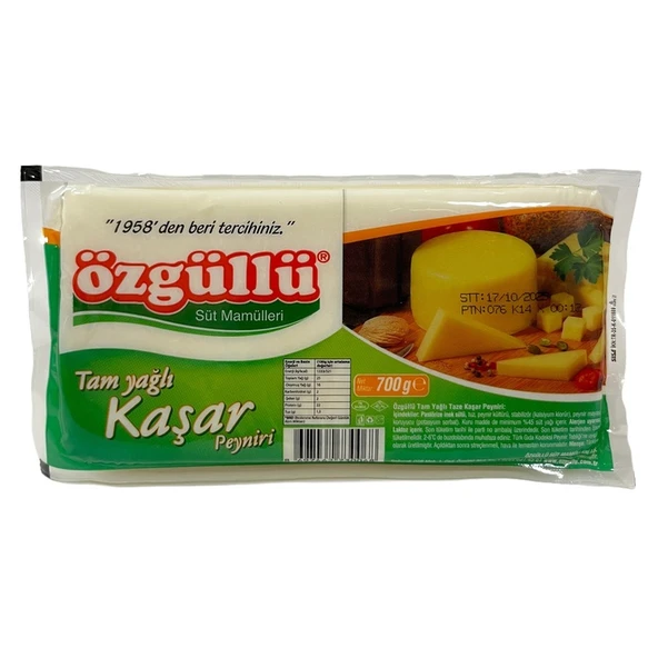 Özgüllü Tam Yağlı Kaşar Peyniri 700 Gr