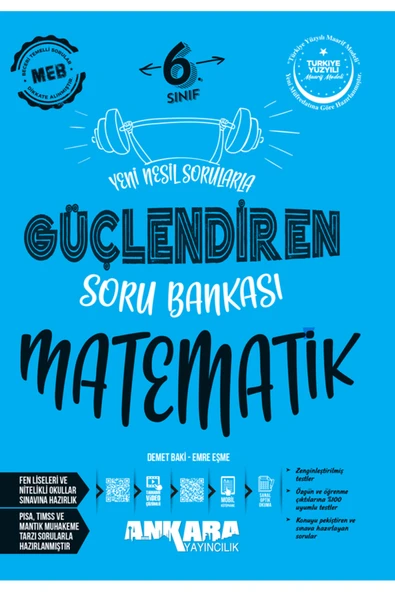 kitabın başkenti ankara yayıncılık 2025-2026 Müfredat Ankara Yayıncılık 6. Sınıf Matematik Güçlendiren Soru Bankası ürün görseli 1
