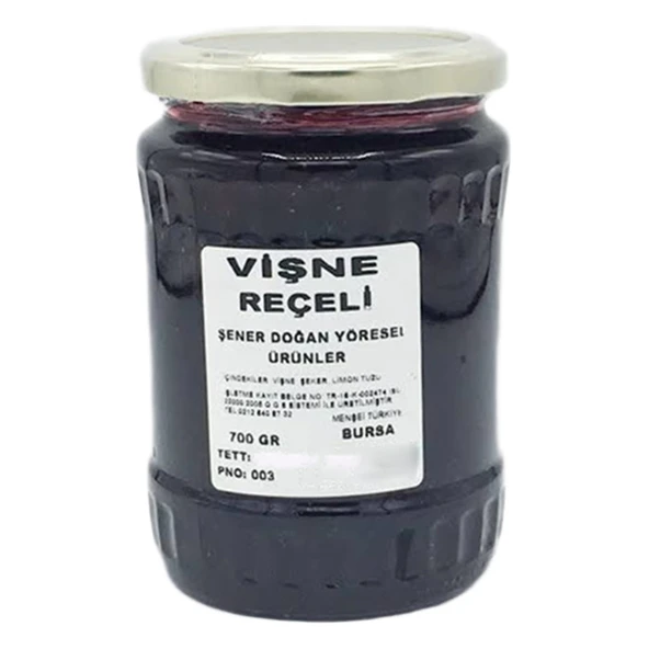 Şener Doğan Vişne Reçeli 700 Gr Mg
