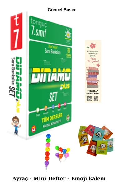 Tonguç Yayınları Tonguç 7. Sınıf Dinamo Tüm Dersler Soru Bankası Set  (Emoji Kalem+Mini Defter+Ayraç) - Resim 5