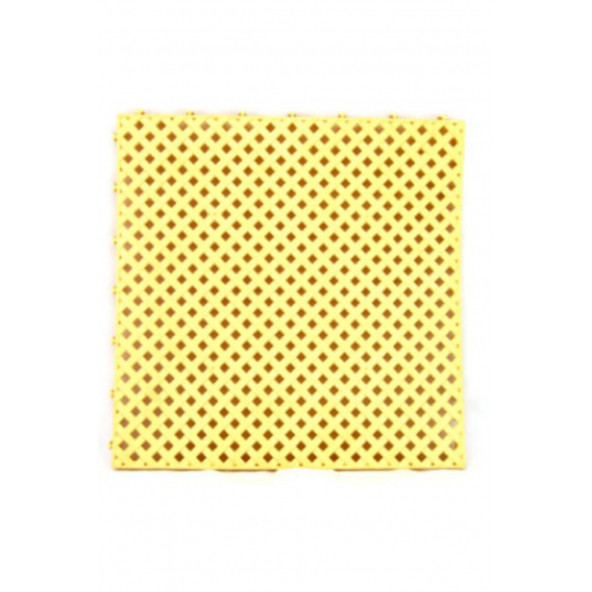 Asımoğlu Plastik Geçmeli Sarı Yer Karosu 33x33 Cm 4 Adet