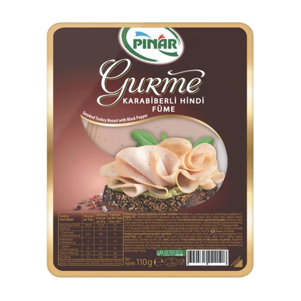 Pınar Gurme Karabiberli Hindi Füme 110 Gr