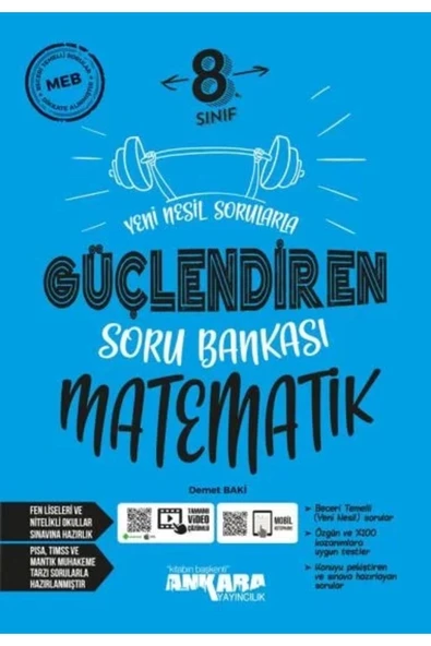 kitabın başkenti ankara yayıncılık 8.sınıf Matematik Soru Bankası Güç. ürün görseli 1