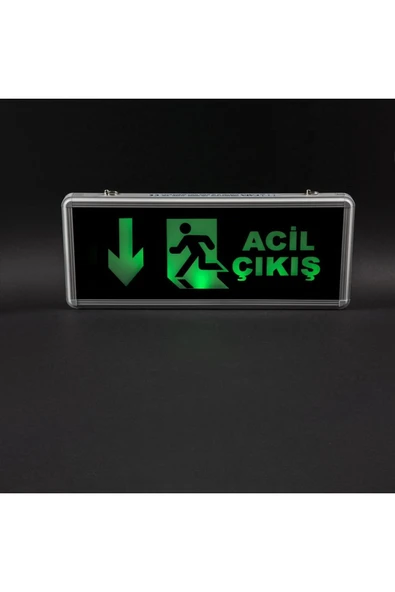 Cata 9178 Exit Çıkış Armatürü Ledli 3 Saat Şarjlı Aşağı Yönlü Levha - 2