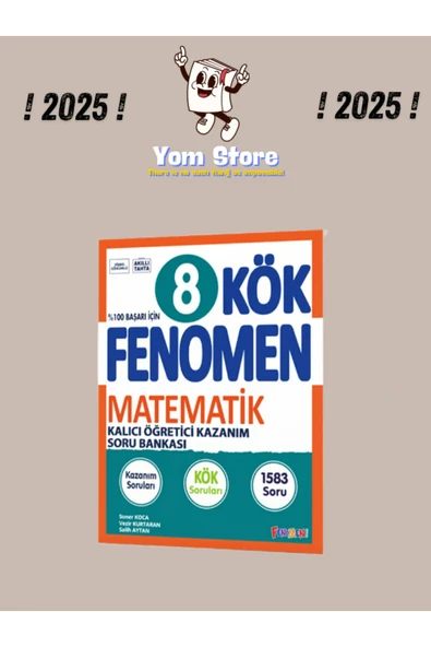Fenomen Yayıncılık 8. Sınıf Kök Matematik Soru Bankası 2025 ürün görseli 1