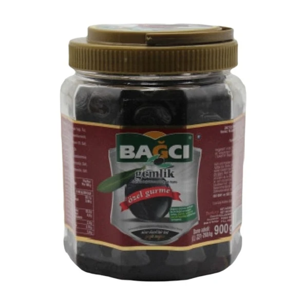 Bağcı Gurme Gemlik Siyah Zeytin 900 Gr