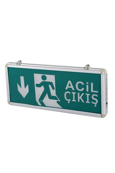 Cata 9178 Exit Çıkış Armatürü Ledli 3 Saat Şarjlı Aşağı Yönlü Levha - 1