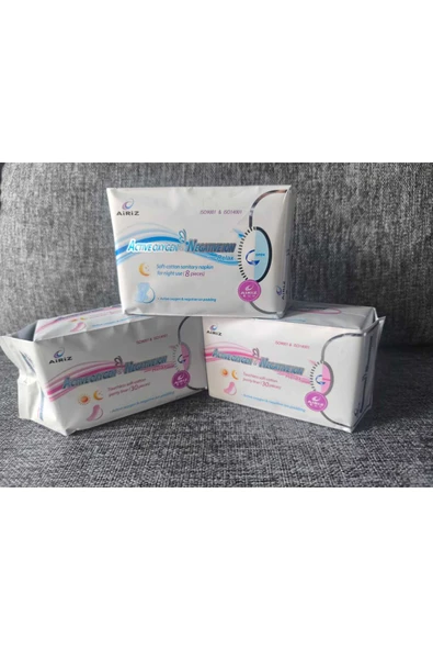 Airiz Tiens Hijyenik Kadın Pedi 1 Paket 8'li Gece 2 Paket 30'lu Günlük ürün görseli