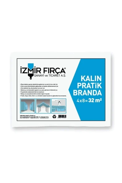 İzmir Fırça 32 M2 Poşetli Kalın Pratik Branda - 1