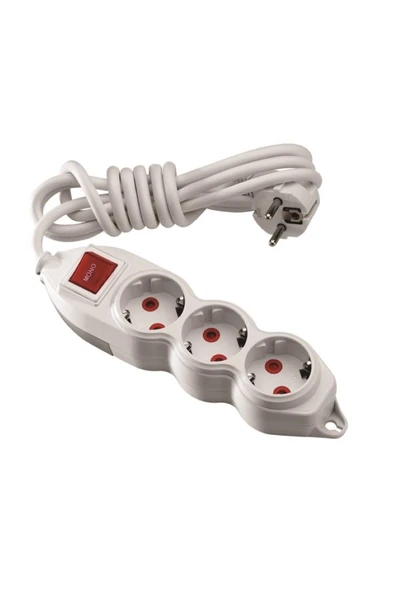 MONO ELECTRIC Lepton Mono Orion Üçlü Anahtarlı Topraklı Grup Priz Çoc. Kor. 3 M (3*1) - 1