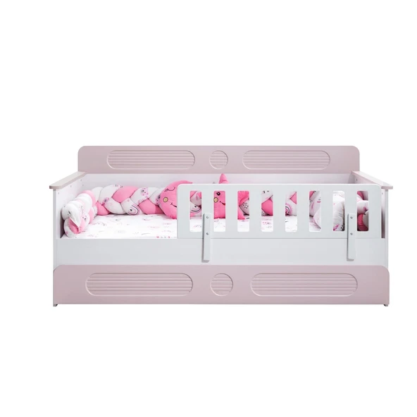 Flora Çocuk Odası Takımı, Flora Yavrulu Karyola, Dolunay 2 Kapaklı Dolap, Şifonyer, Kitaplık - Pembe - Resim 4