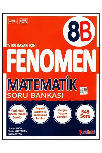 Fenomen Yayıncılık Fenomen 8. Sınıf Lgs Matematik Soru Bankası (B) 2025 Güncel Baskı ürün görseli 1