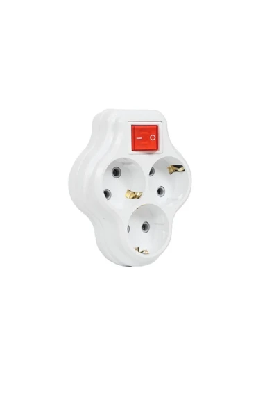 FAR (F334) 3' LÜ ANAHTARLI GOLYAT FİŞ PRİZ - 1