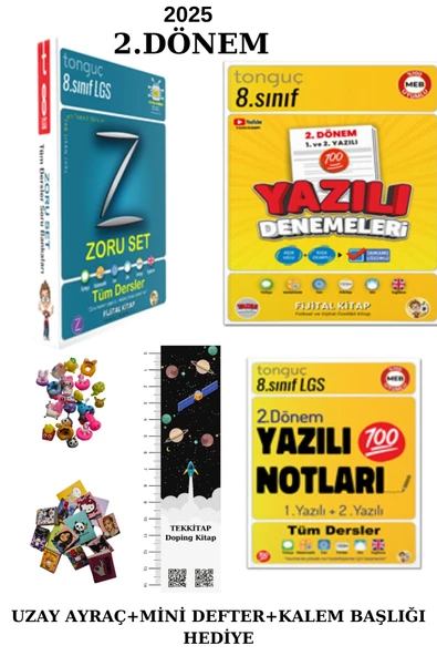 Tonguç Yayınları Tonguç 8. Sınıf Zoru TD. - Yazılı Notları-Yazılı Denemeleri 2. DÖNEM (6KİTAP) (UZAY+MİNİ+K.BAŞLIĞI) ürün görseli 1