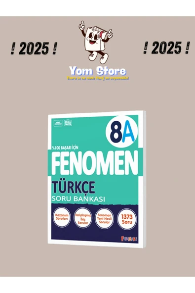 Fenomen Yayıncılık 8. Sınıf Türkçe (A) Soru Bankası 2025 ürün görseli 1